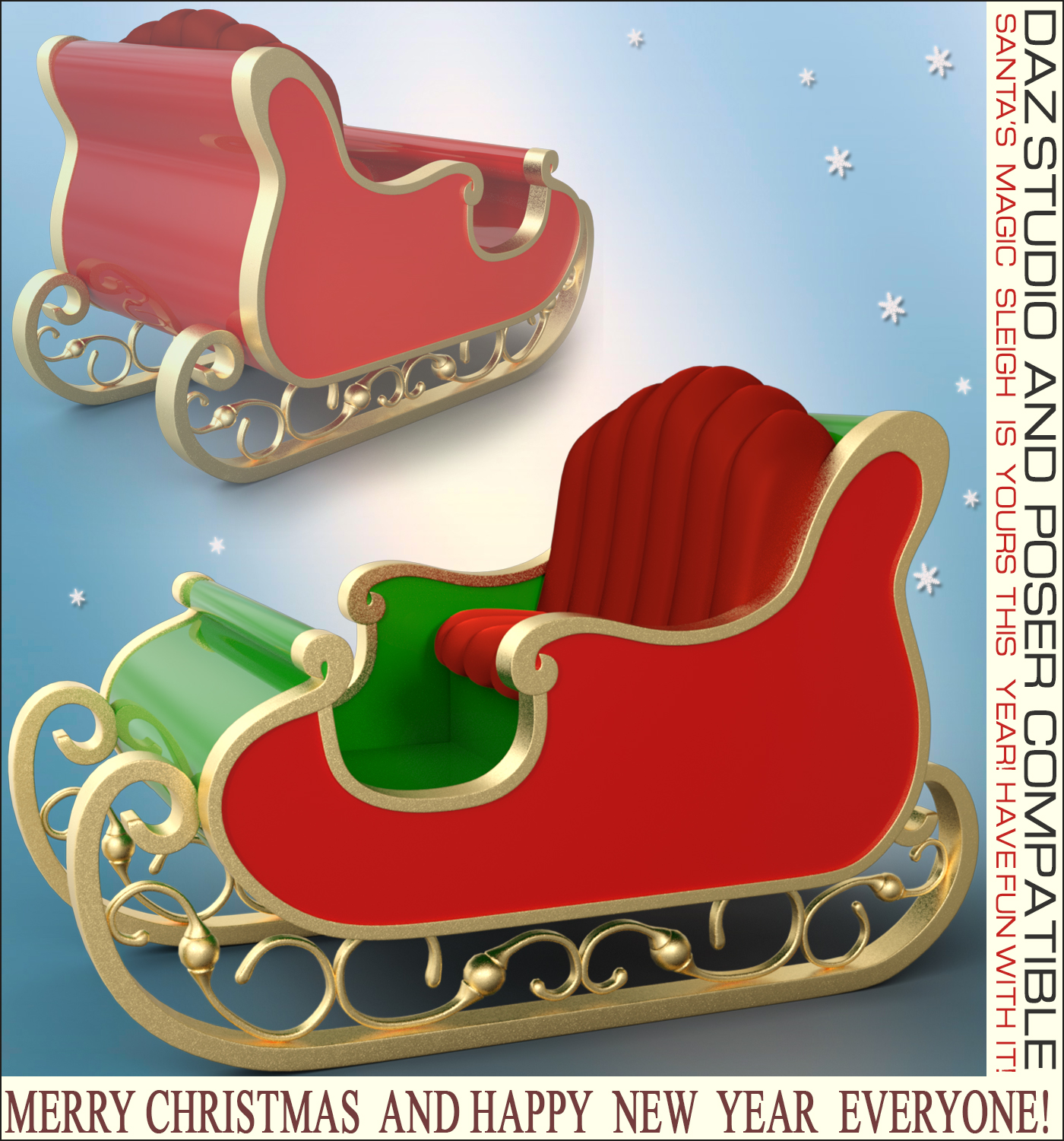 Z The Magic Sleigh - Daz & Poser by N/A