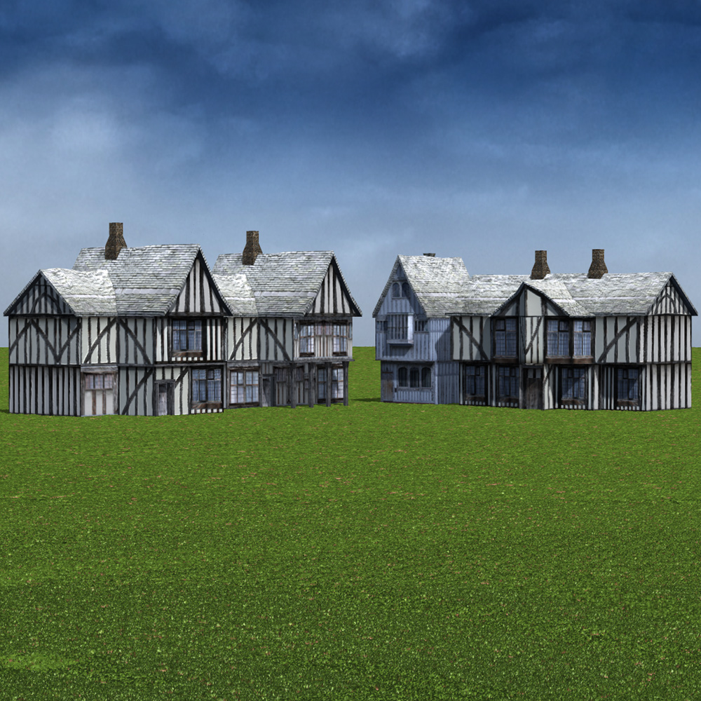 Low Polygon Medieval Buildings 3 (for Poser) by N/A