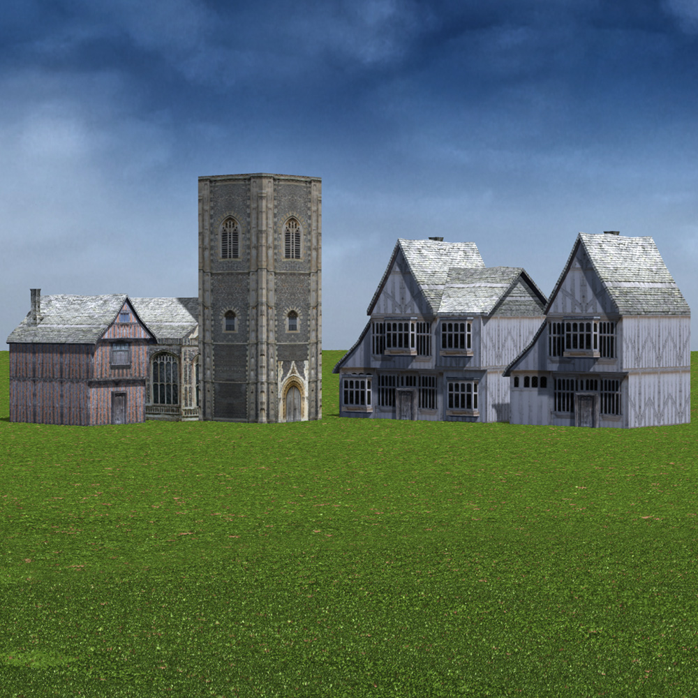 Low Polygon Medieval Buildings 4 (for Poser) by N/A