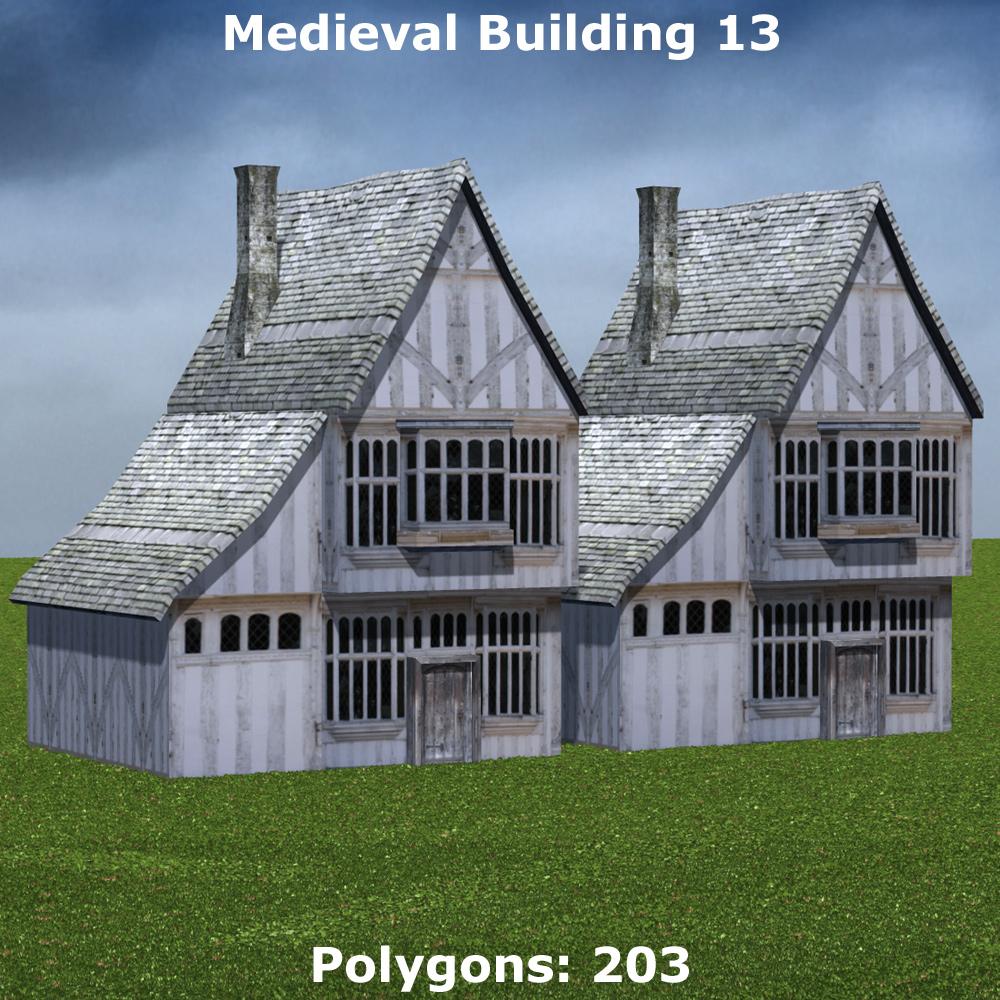 Low Polygon Medieval Buildings 4 (for Poser) by N/A