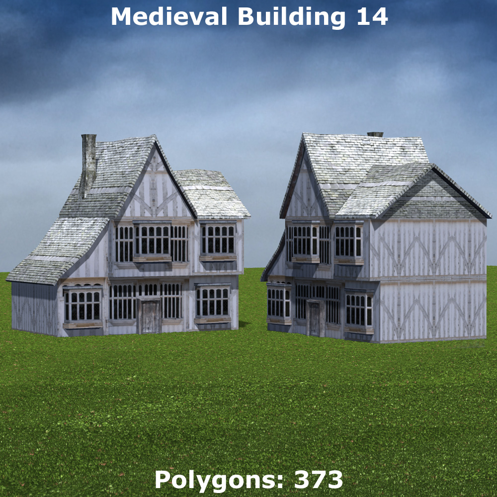 Low Polygon Medieval Buildings 4 (for Poser) by N/A