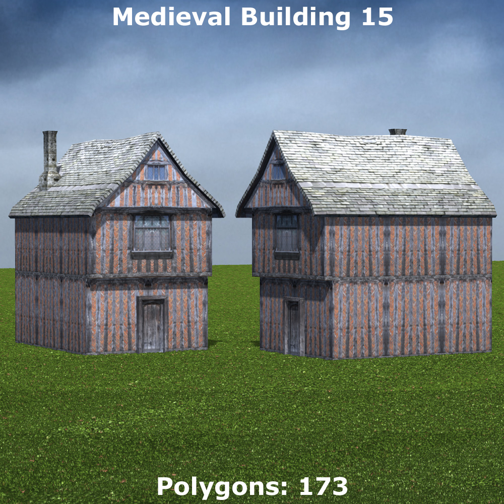 Low Polygon Medieval Buildings 4 (for Poser) by N/A