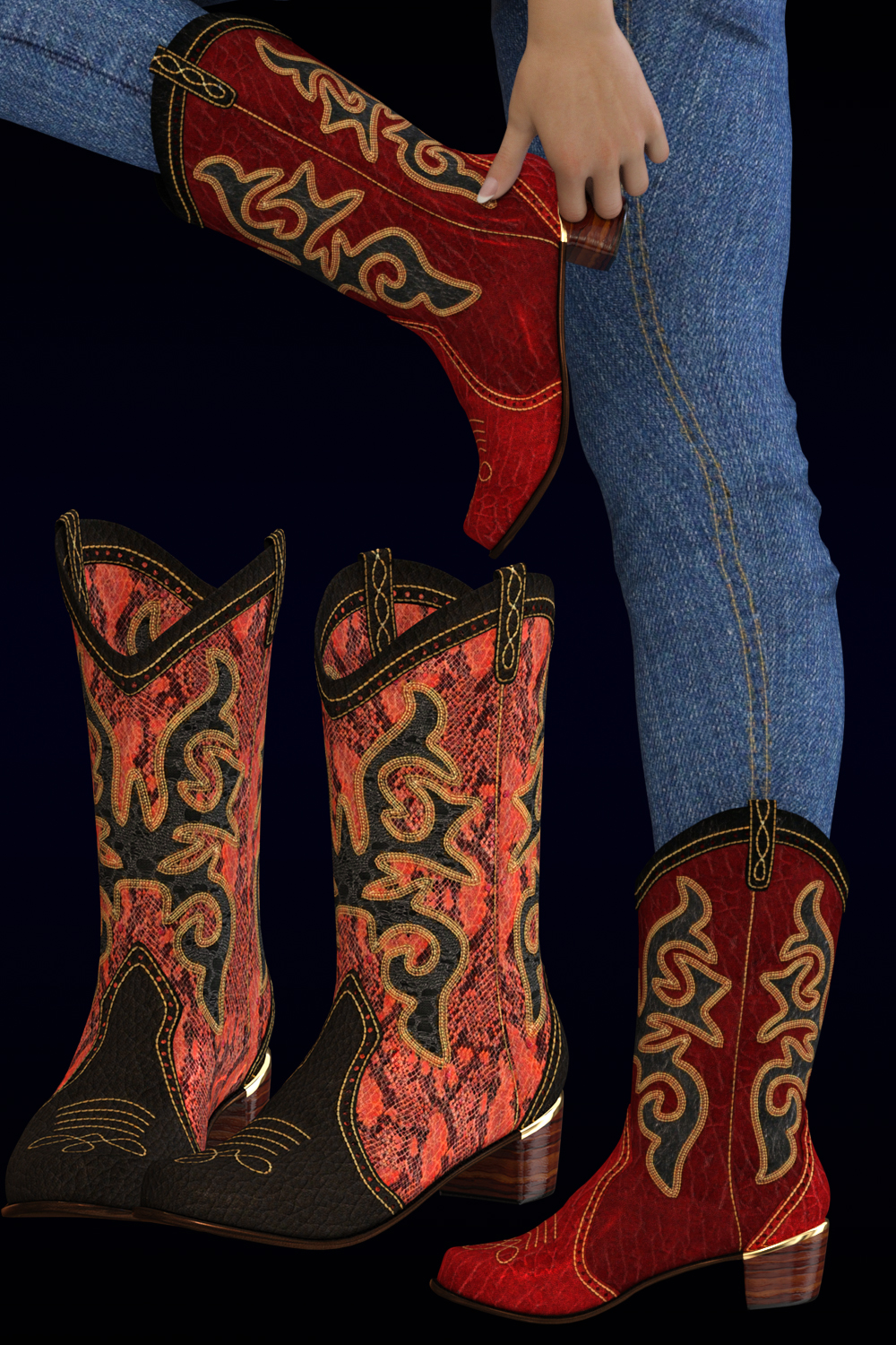 Rodeo for Sweet Country Boots Genesis 3 Female(s) by N/A
