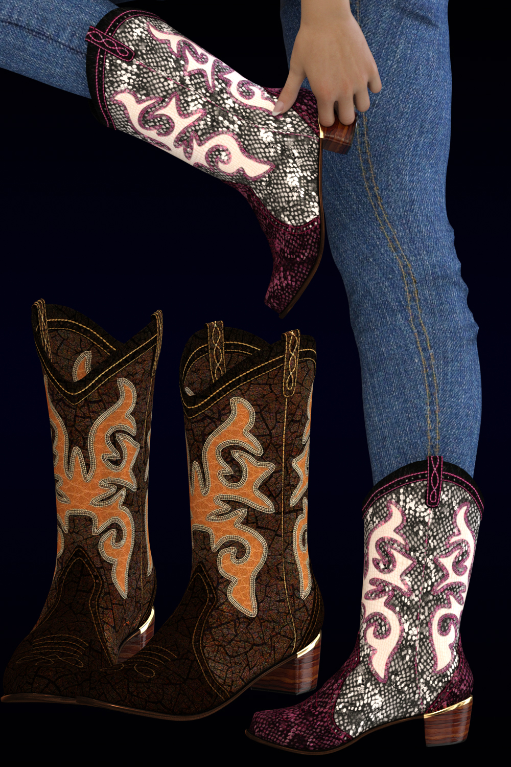 Rodeo for Sweet Country Boots Genesis 3 Female(s) by N/A