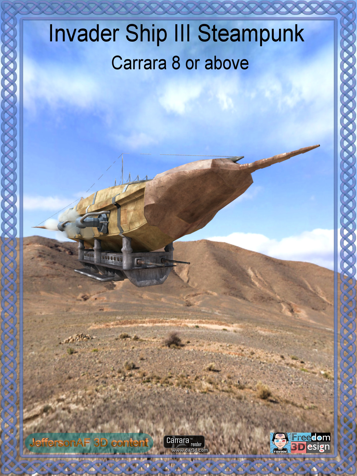 Invader Ship III Steampunk Carrara by N/A