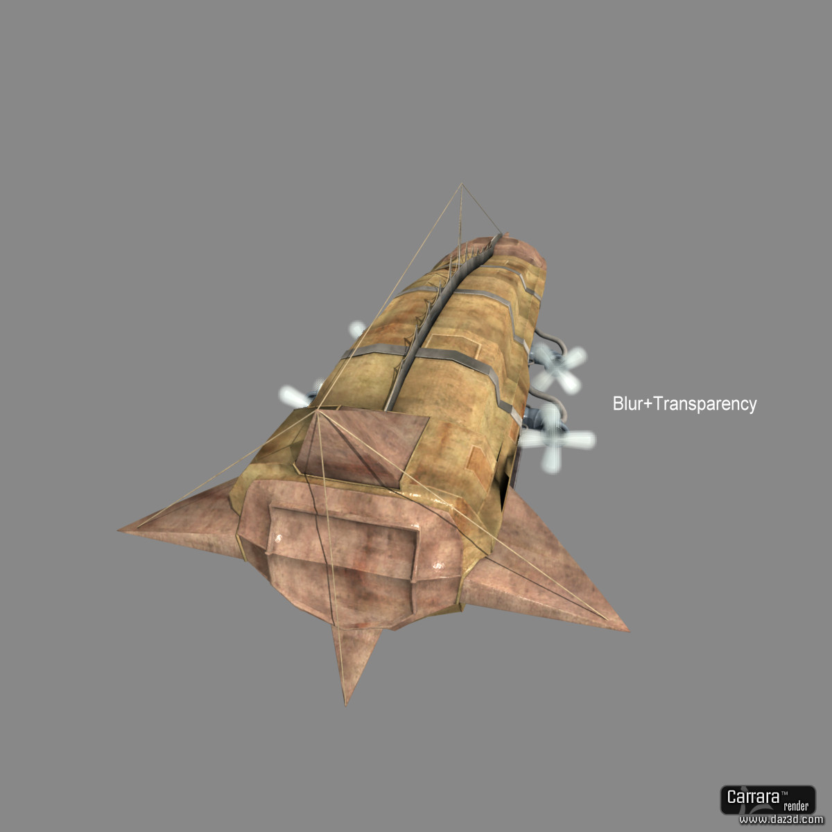 Invader Ship III Steampunk Carrara by N/A