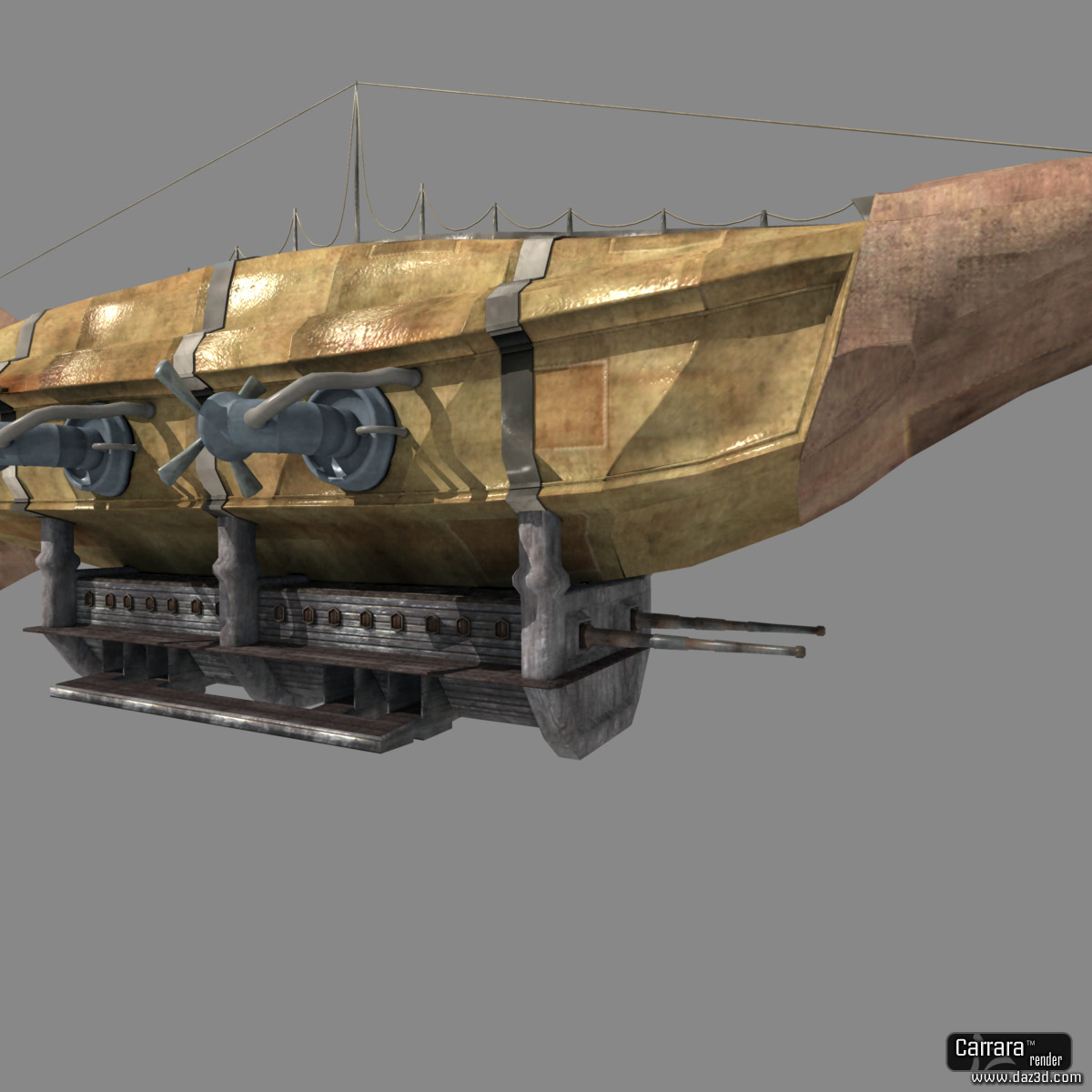 Invader Ship III Steampunk Carrara by N/A