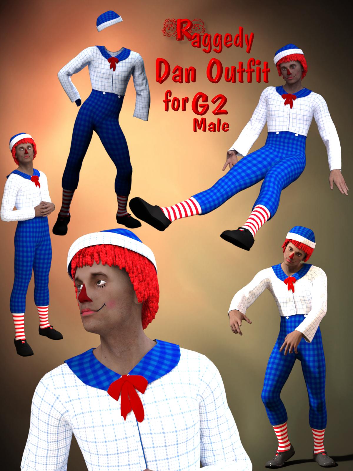 Raggedy Dan Outfit for G2M by N/A