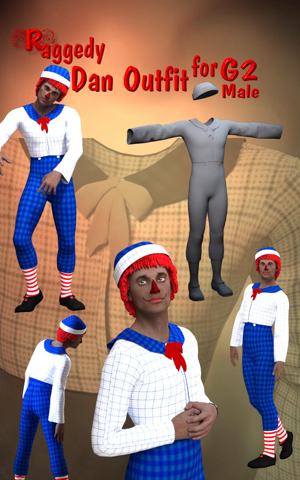 Raggedy Dan Outfit for G2M by N/A