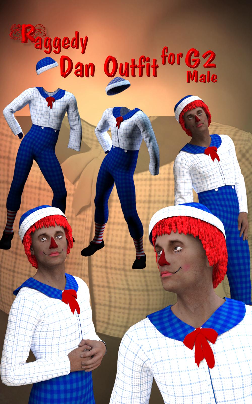 Raggedy Dan Outfit for G2M by N/A