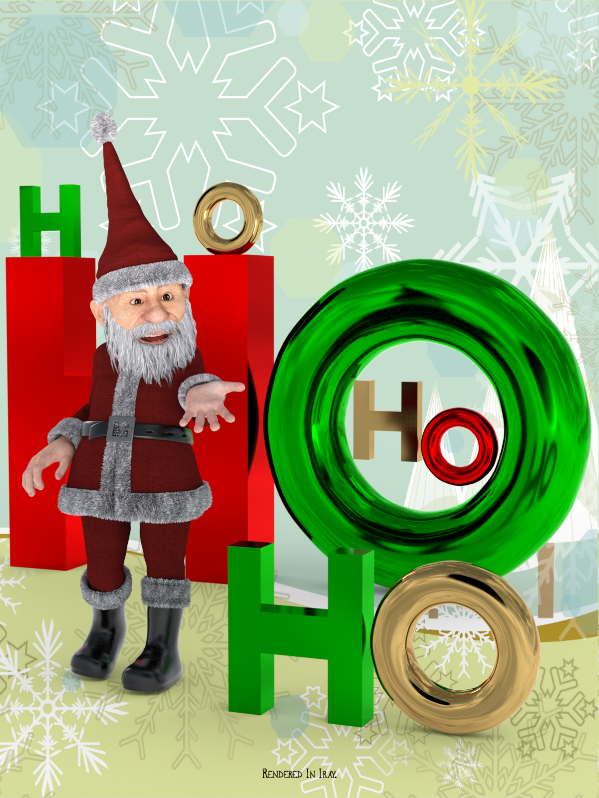 Iray Christmas Ho Ho Props And Metal Shaders by N/A