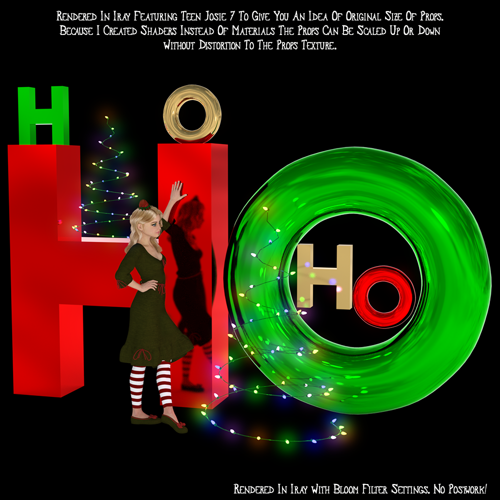 Iray Christmas Ho Ho Props And Metal Shaders by N/A