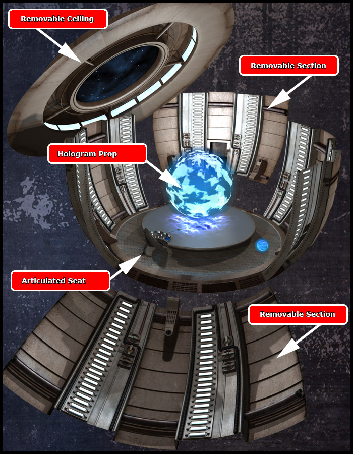 XGen Project, Xenos Spaceship Control Room by N/A