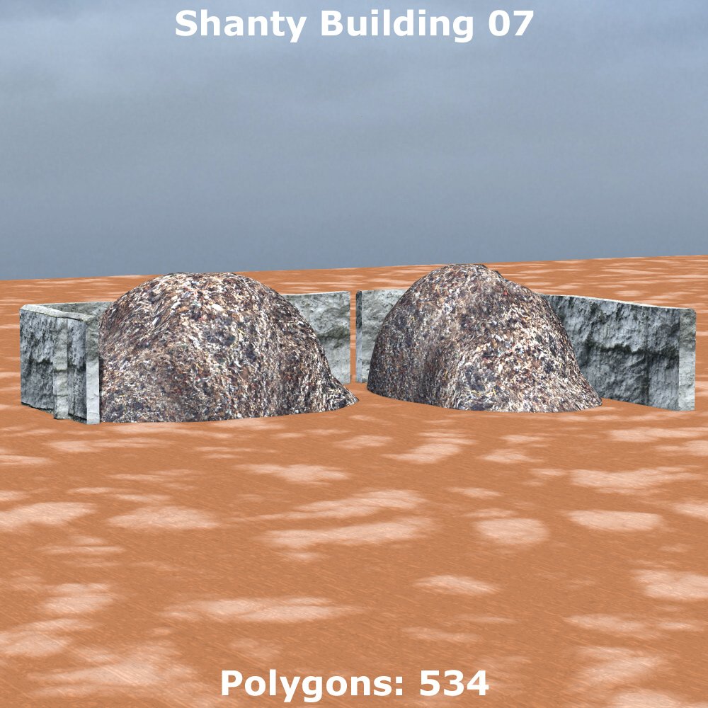 Shanty Town Buildings 1: Set 2 (for Poser) by N/A