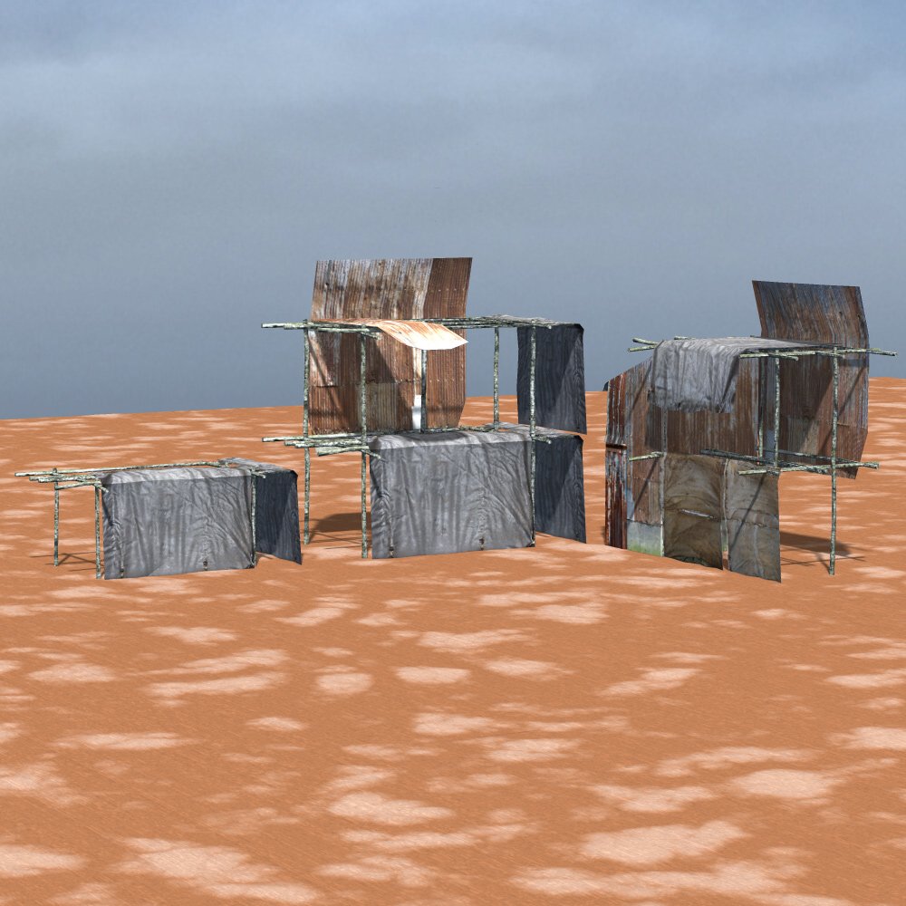 Shanty Town Buildings 1: Set 5 for Poser by N/A