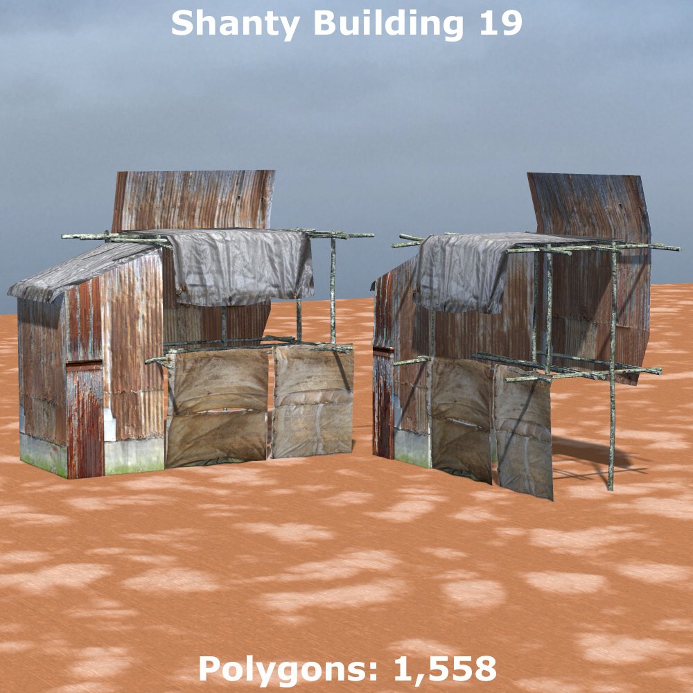 Shanty Town Buildings 1: Set 5 for Poser by N/A