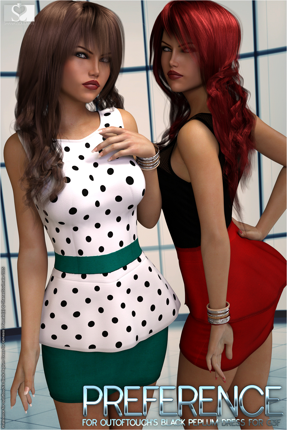 Preference for Black Peplum Dress by N/A