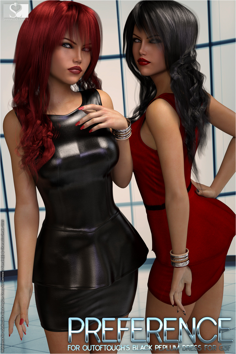 Preference for Black Peplum Dress by N/A