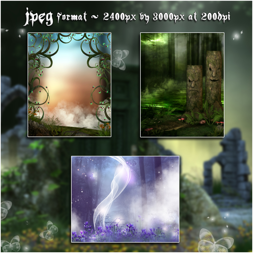 Enchanted Fairylands Backgrounds by N/A