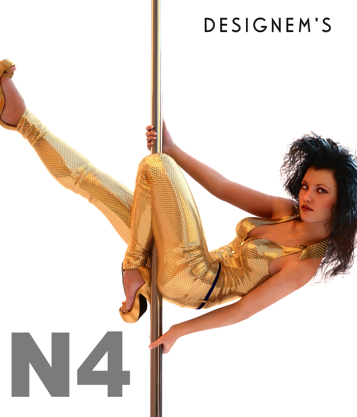 Natural 4 poses for G3F by N/A