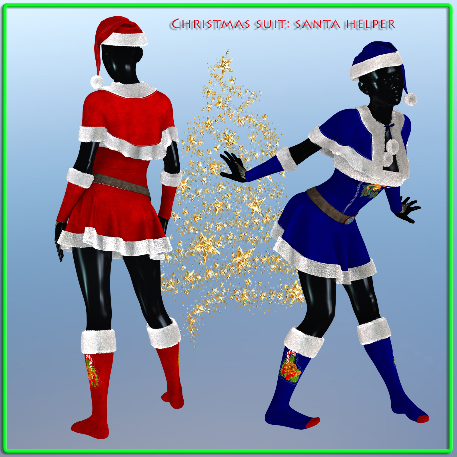 Christmas Suit : Santa Helper for DAZ Genesis 3 Female(s) by N/A