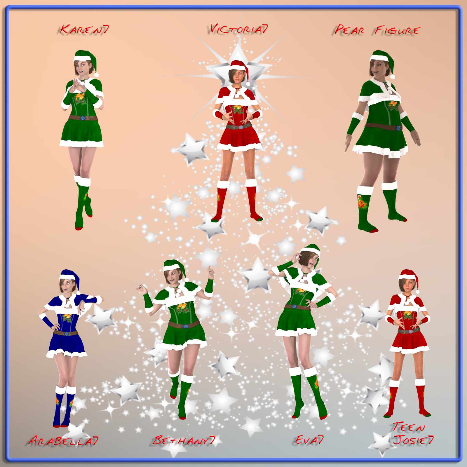 Christmas Suit : Santa Helper for DAZ Genesis 3 Female(s) by N/A