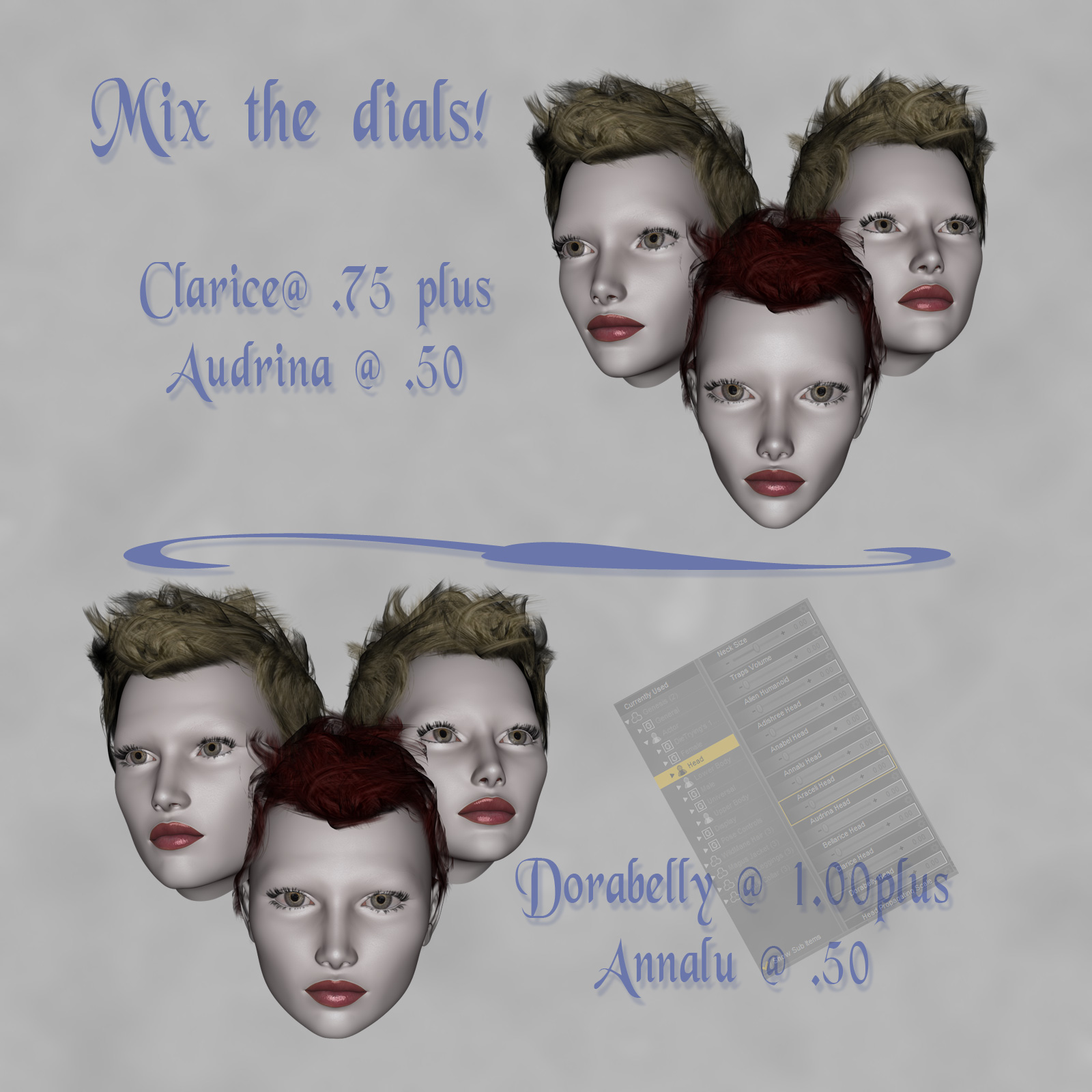 Friendly Faces for the Genesis 1 Female by N/A