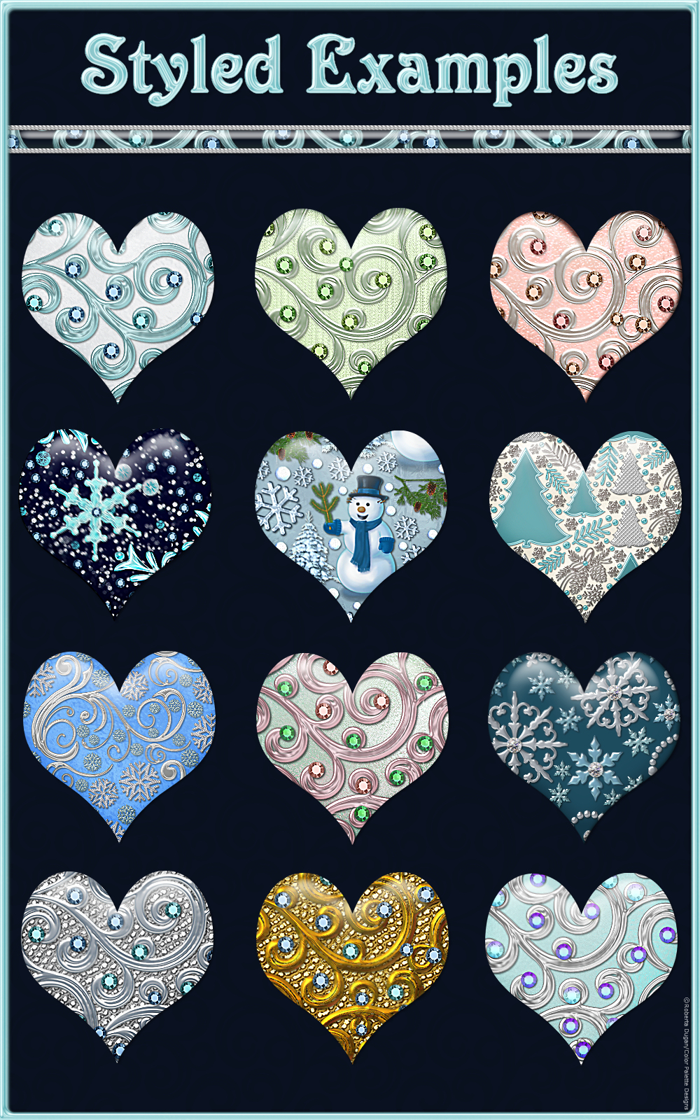 Winter Elegance Layer Styles with Bonus by N/A