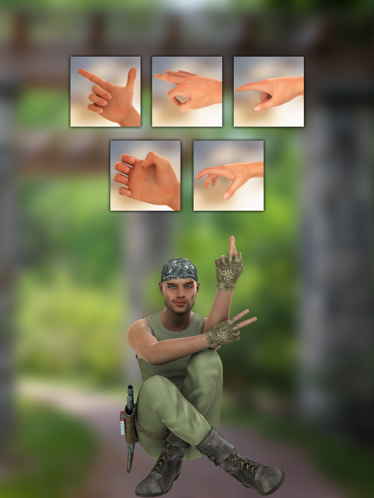 Handy Poses For Genesis 3 Male by N/A