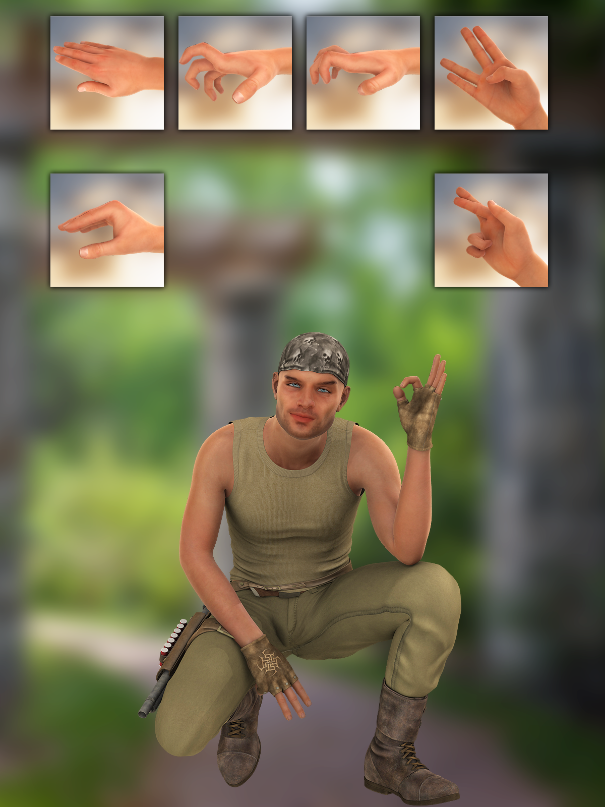 Handy Poses For Genesis 3 Male by N/A