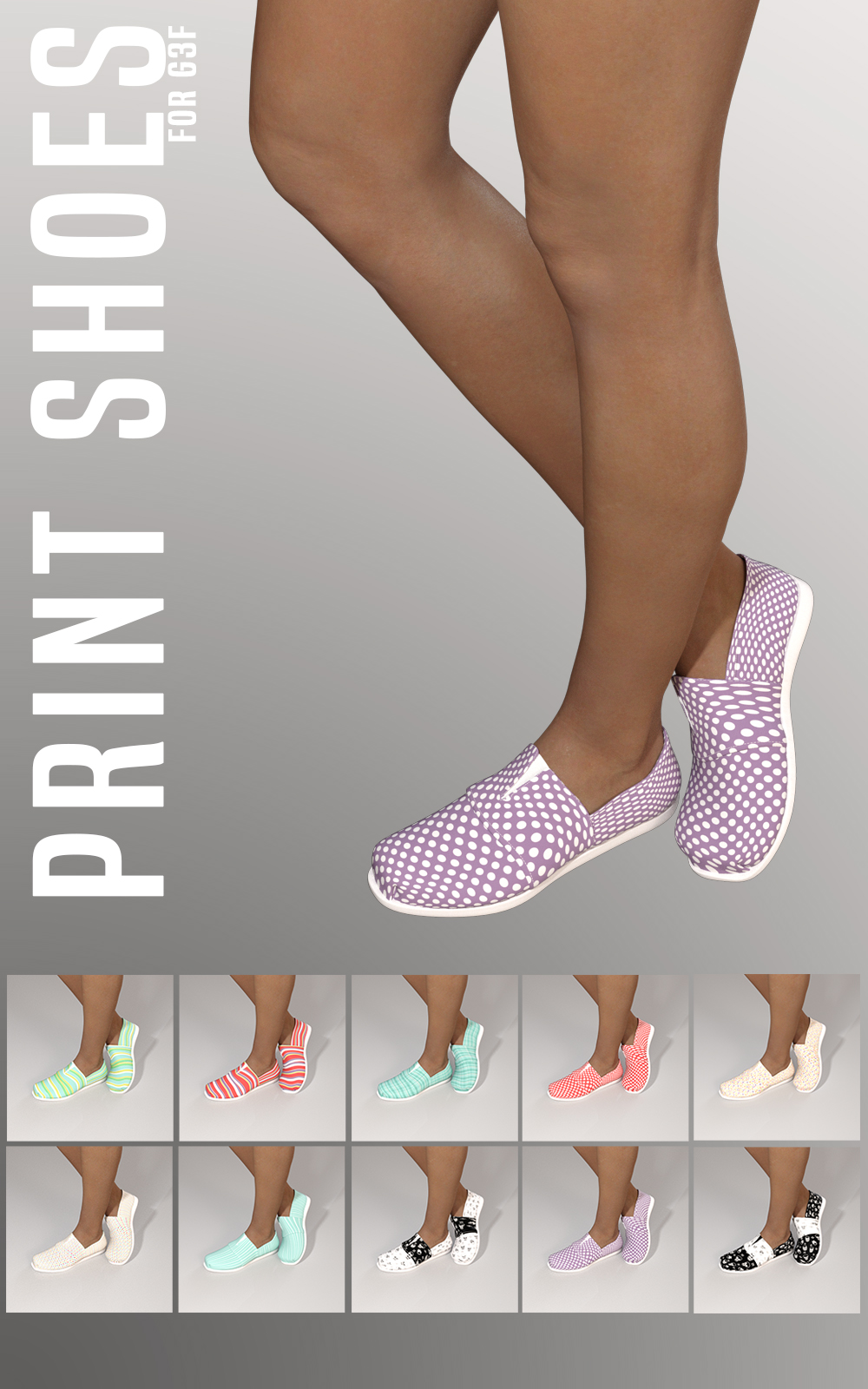 Print Shoes for G3F by N/A