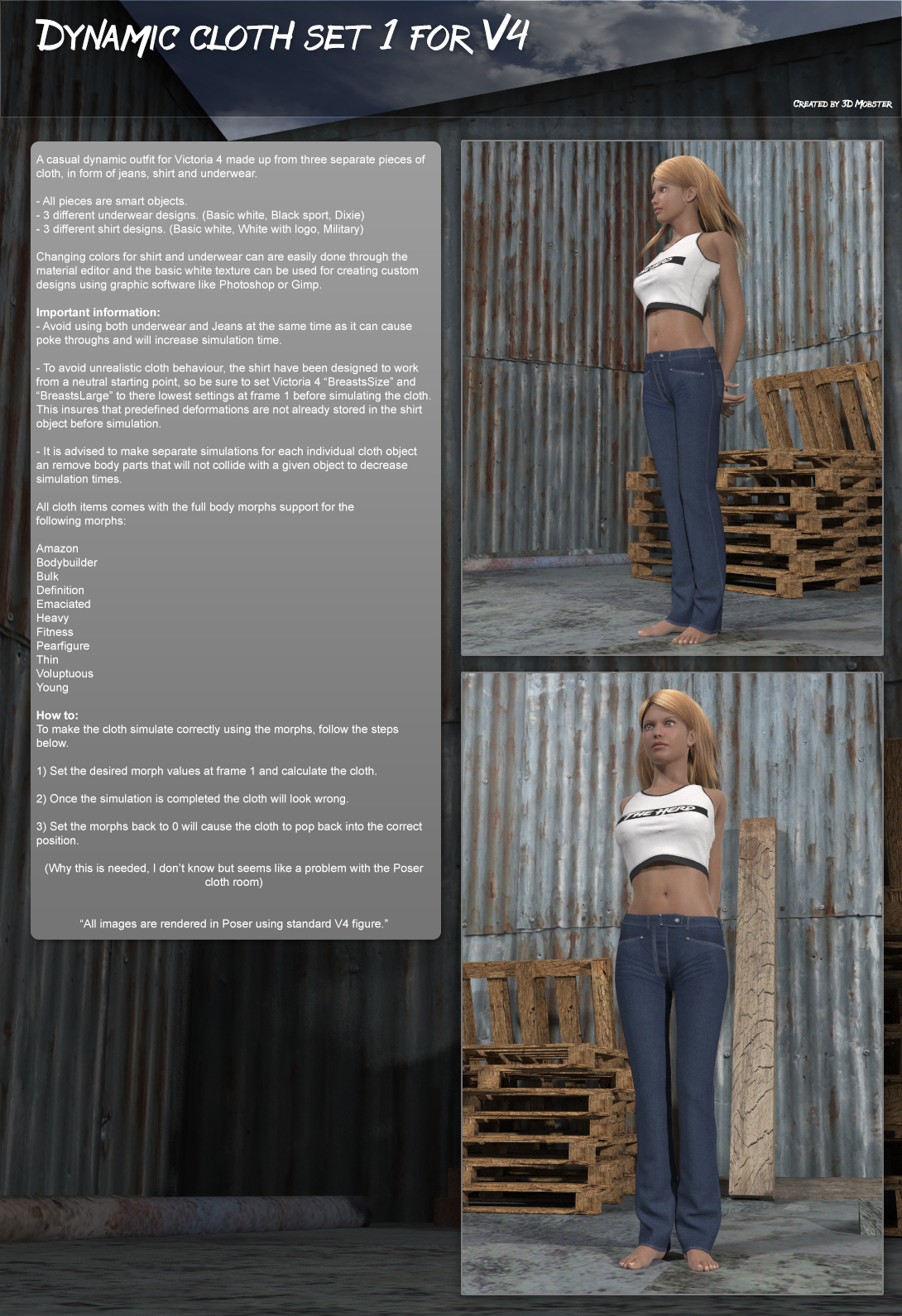 Dynamic cloth set 1 for V4 by N/A
