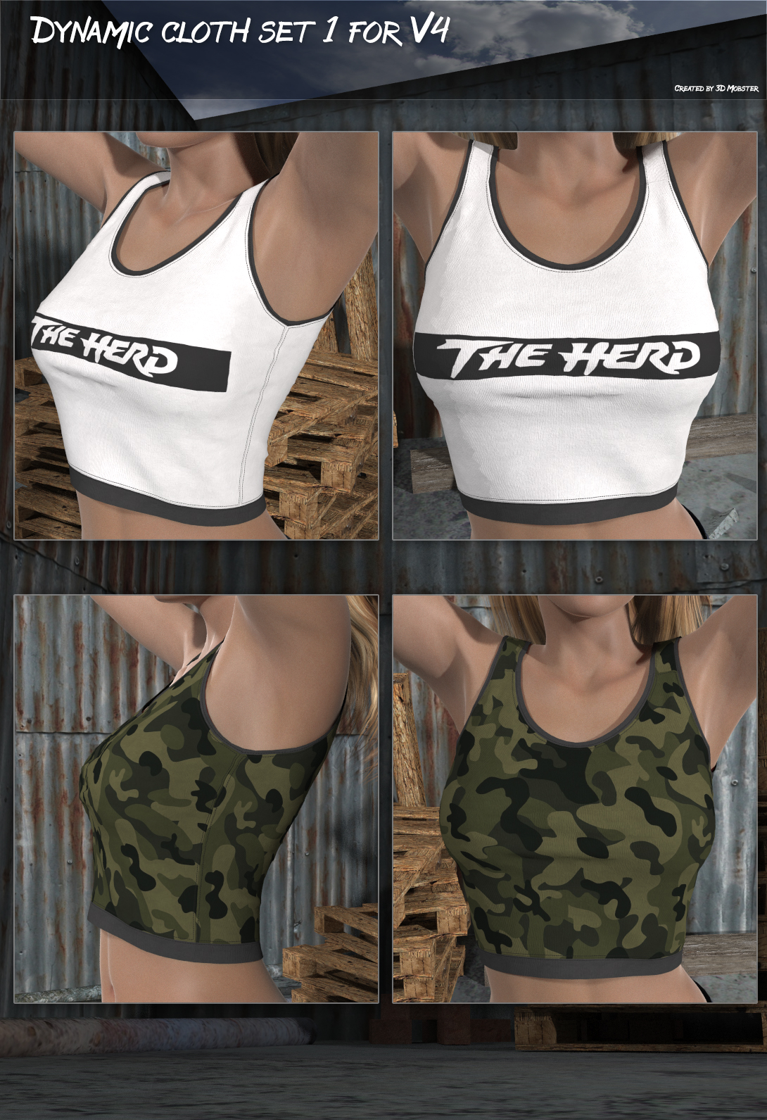 Dynamic cloth set 1 for V4 by N/A