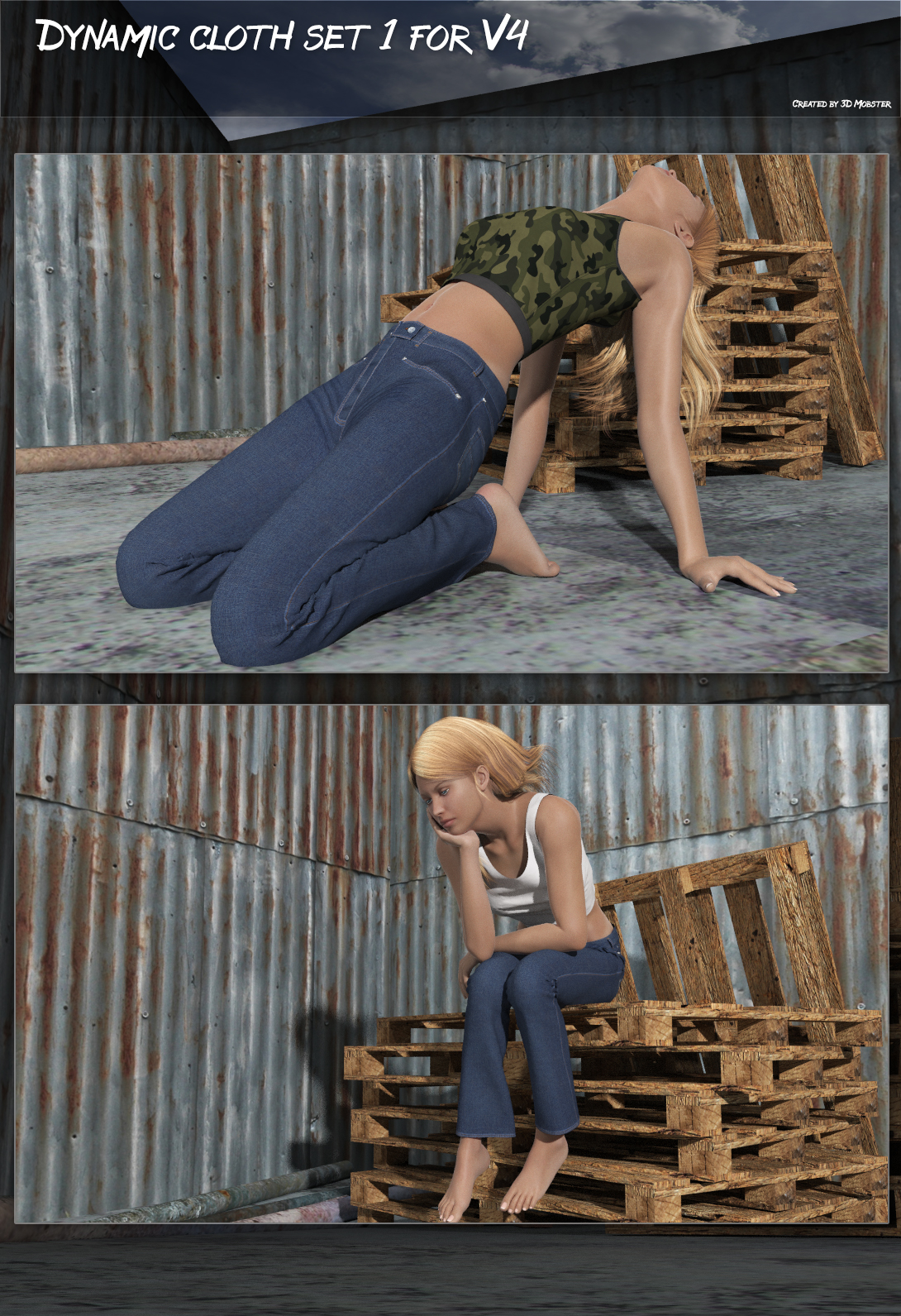 Dynamic cloth set 1 for V4 by N/A