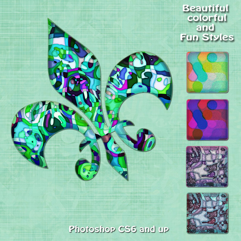 Colorful Fun Photoshop Styles by N/A