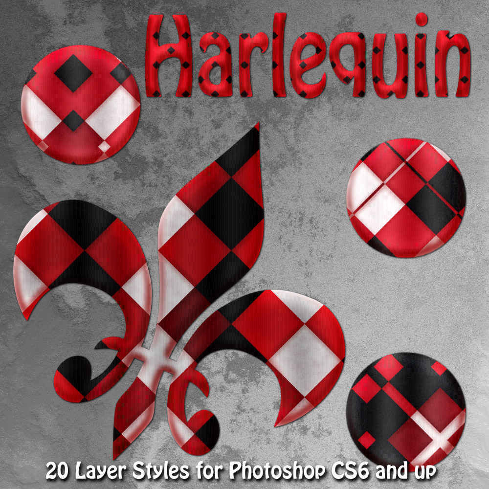 Harlequin Photoshop Styles by N/A