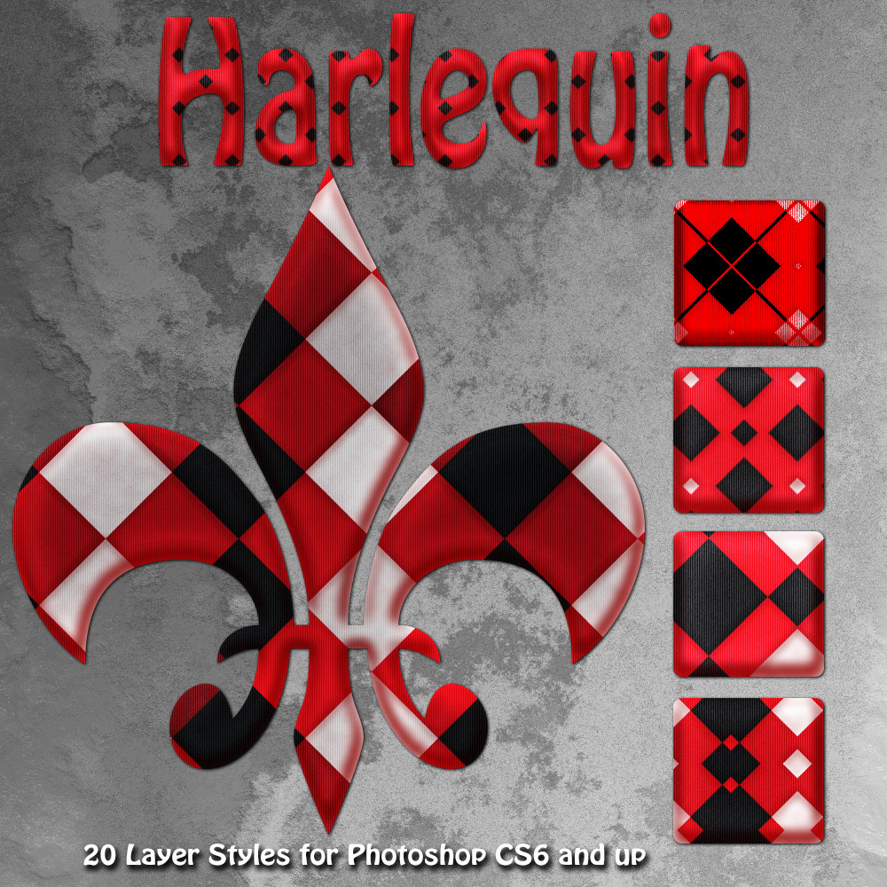 Harlequin Photoshop Styles by N/A