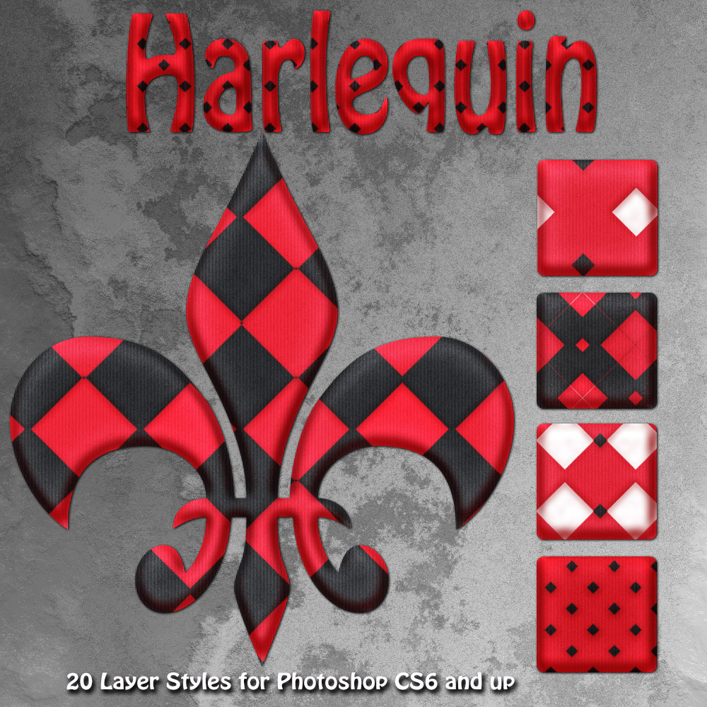 Harlequin Photoshop Styles by N/A