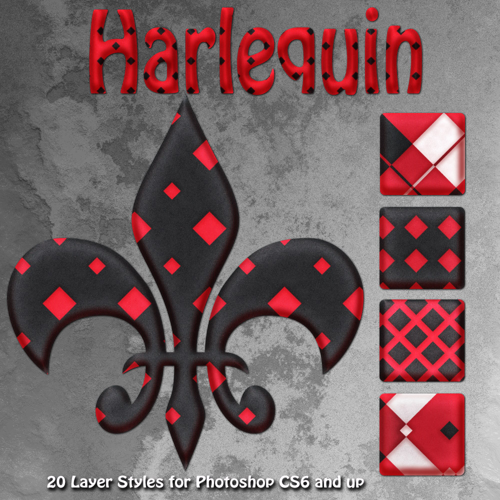 Harlequin Photoshop Styles by N/A