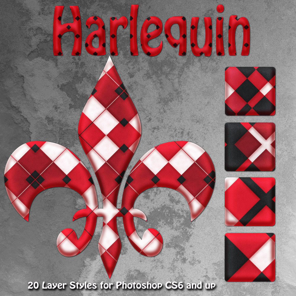 Harlequin Photoshop Styles by N/A