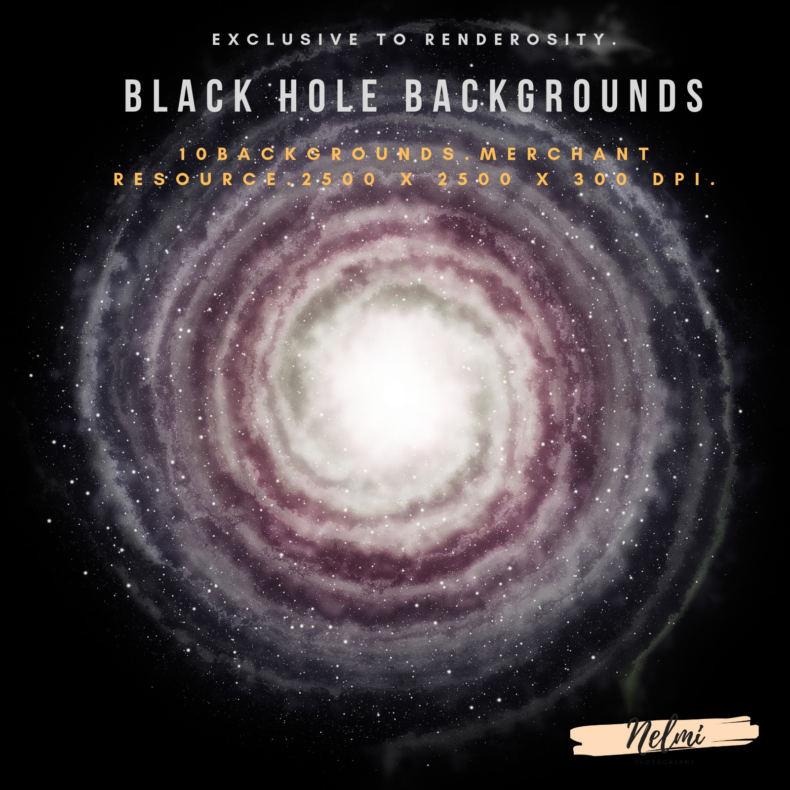 10 Black Hole Backgrounds with stars - Merchant Resource by N/A