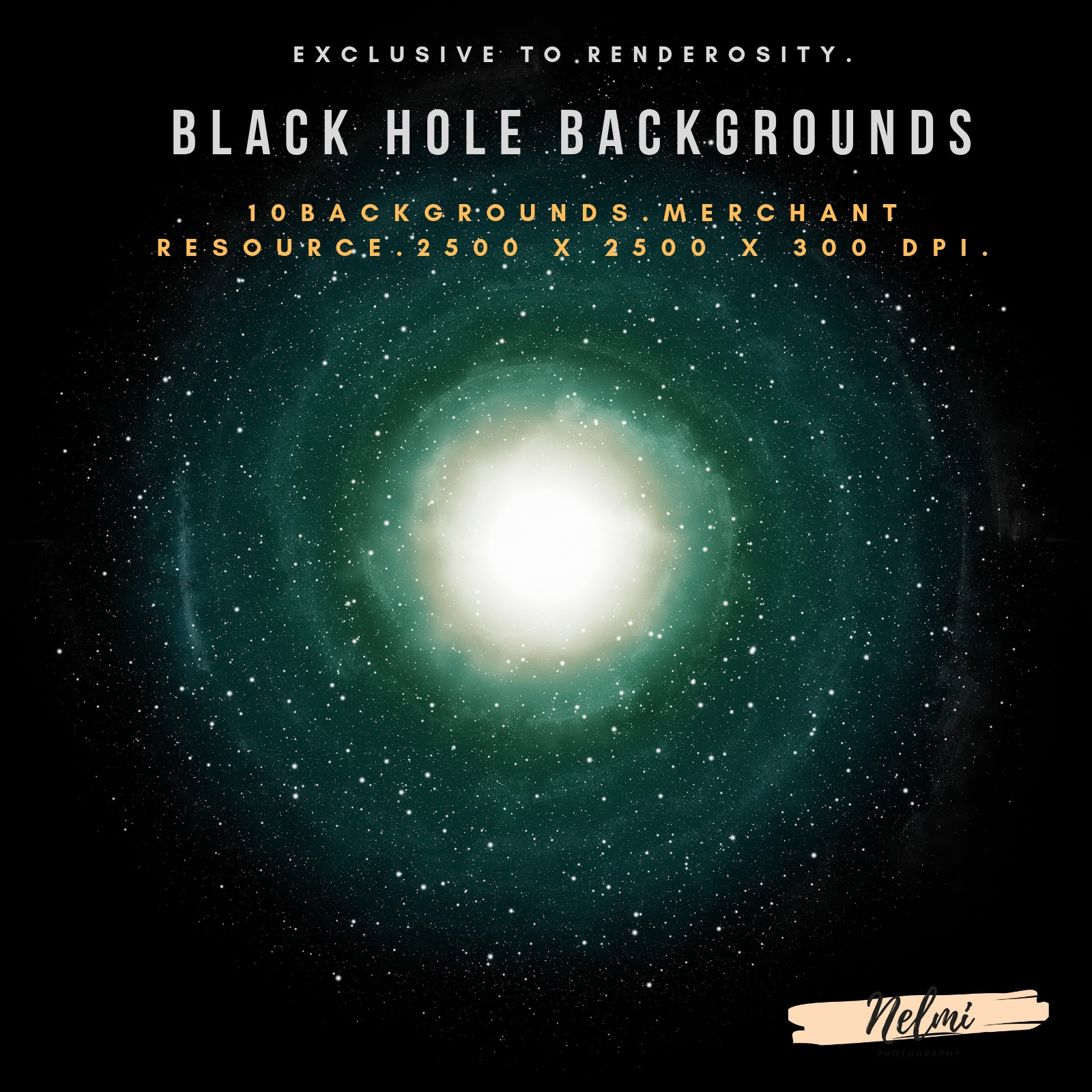 10 Black Hole Backgrounds with stars - Merchant Resource by N/A