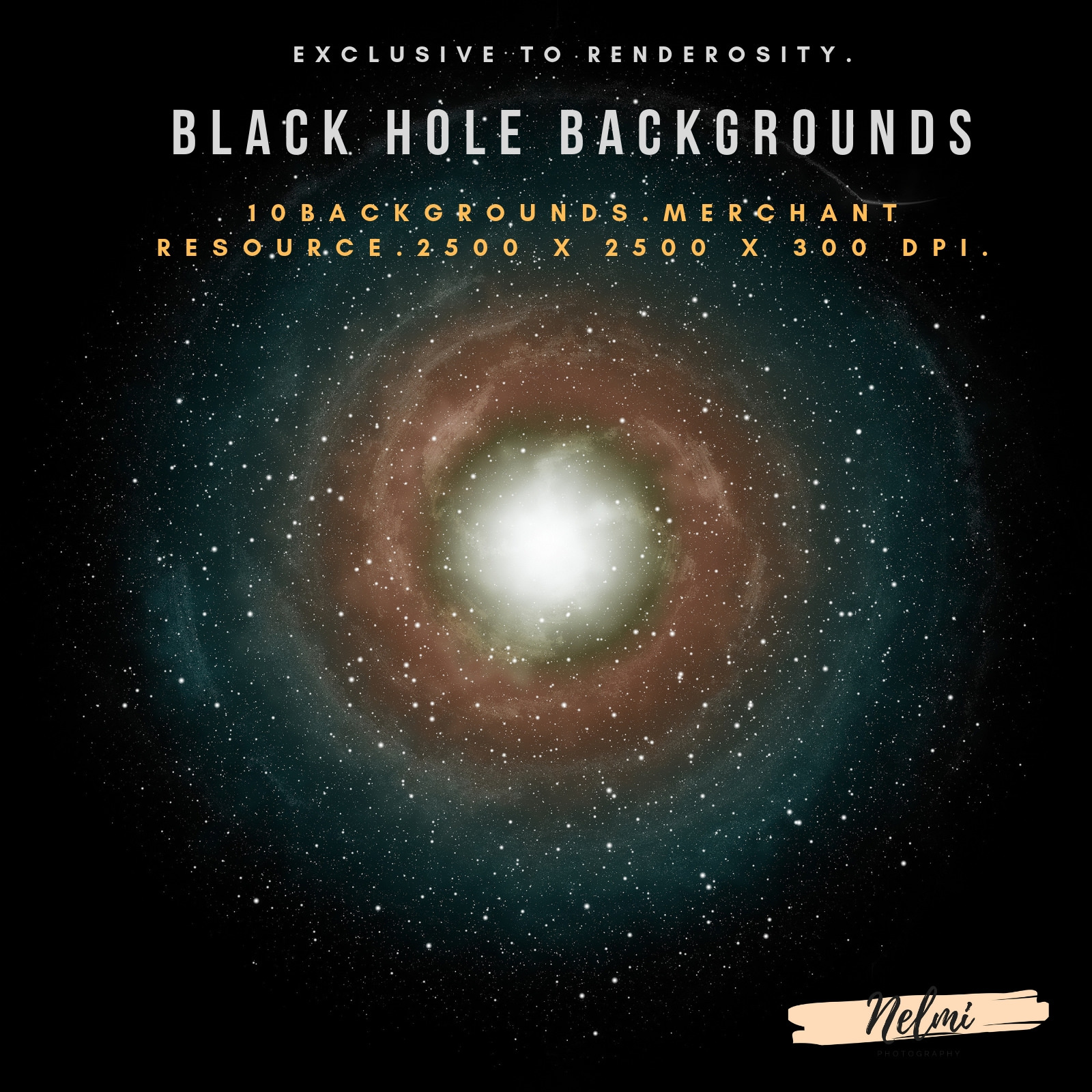 10 Black Hole Backgrounds with stars - Merchant Resource by N/A
