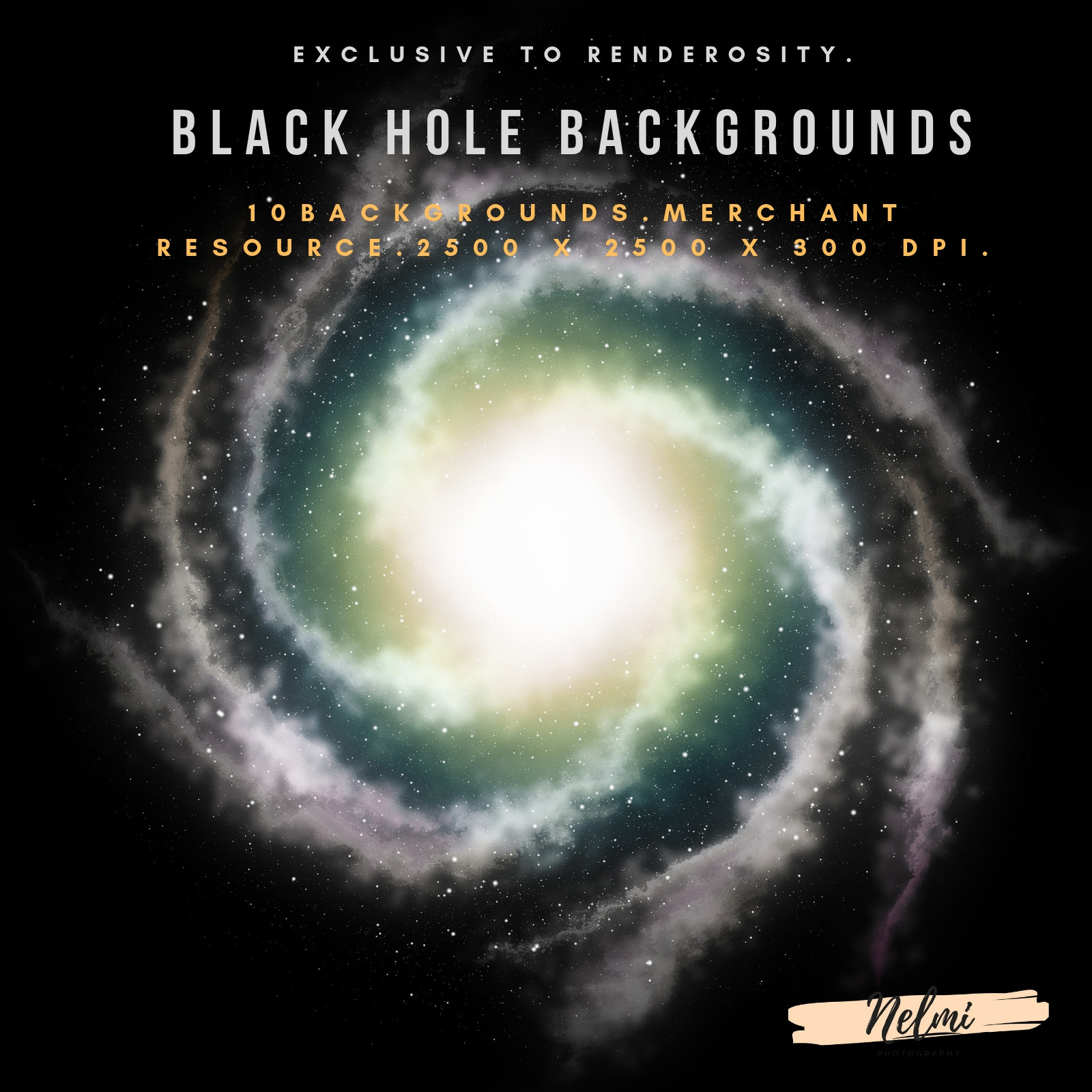 10 Black Hole Backgrounds with stars - Merchant Resource by N/A