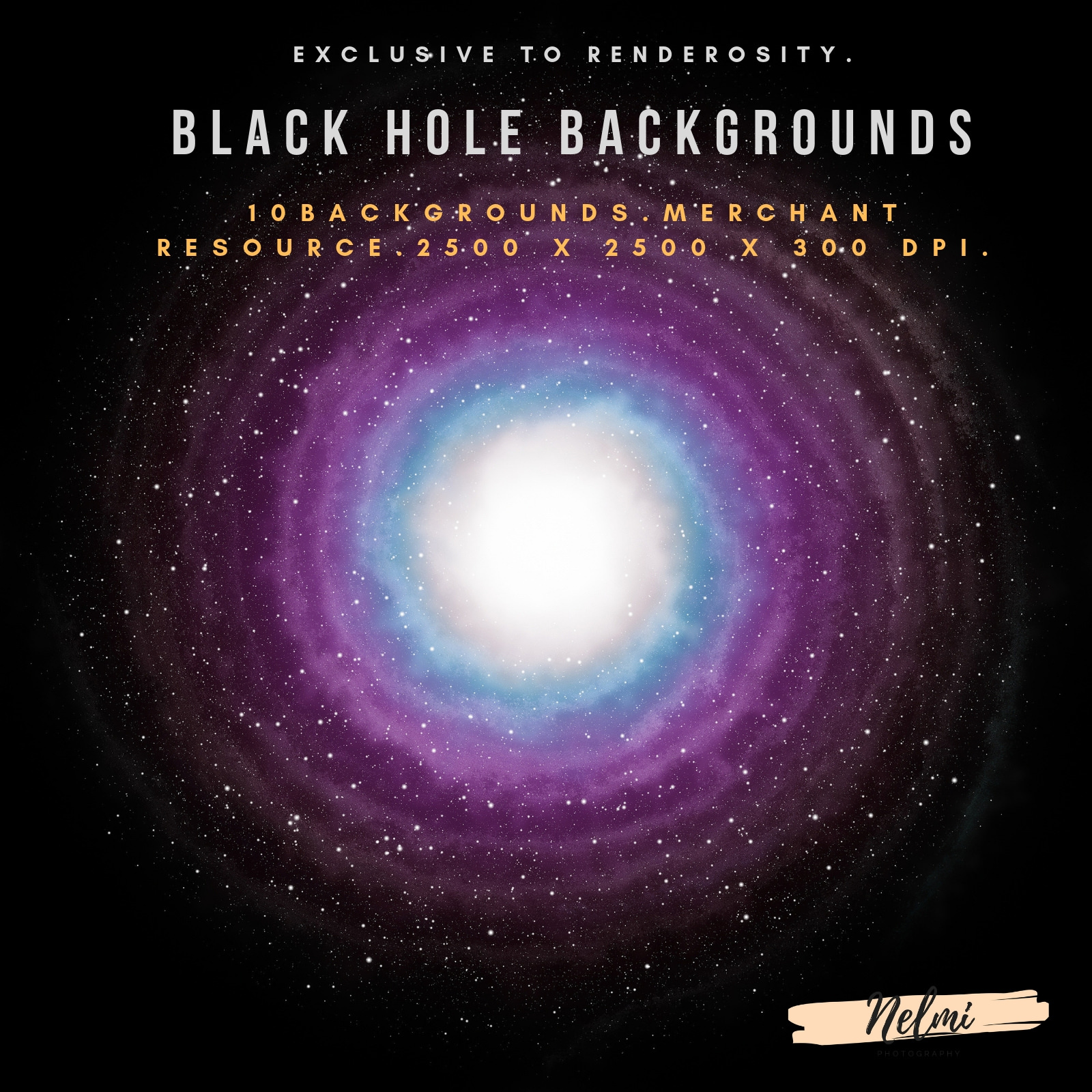 10 Black Hole Backgrounds with stars - Merchant Resource by N/A