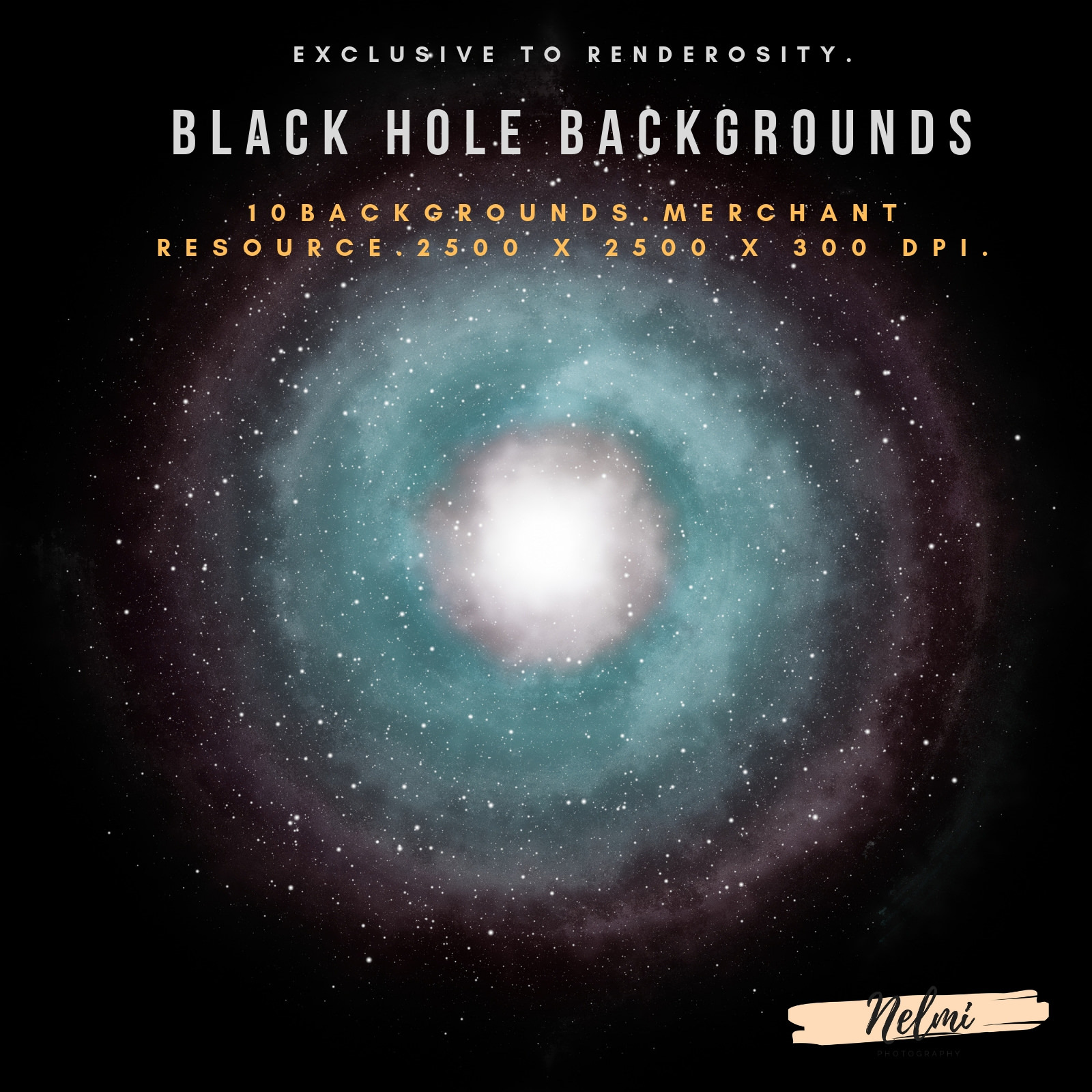 10 Black Hole Backgrounds with stars - Merchant Resource by N/A