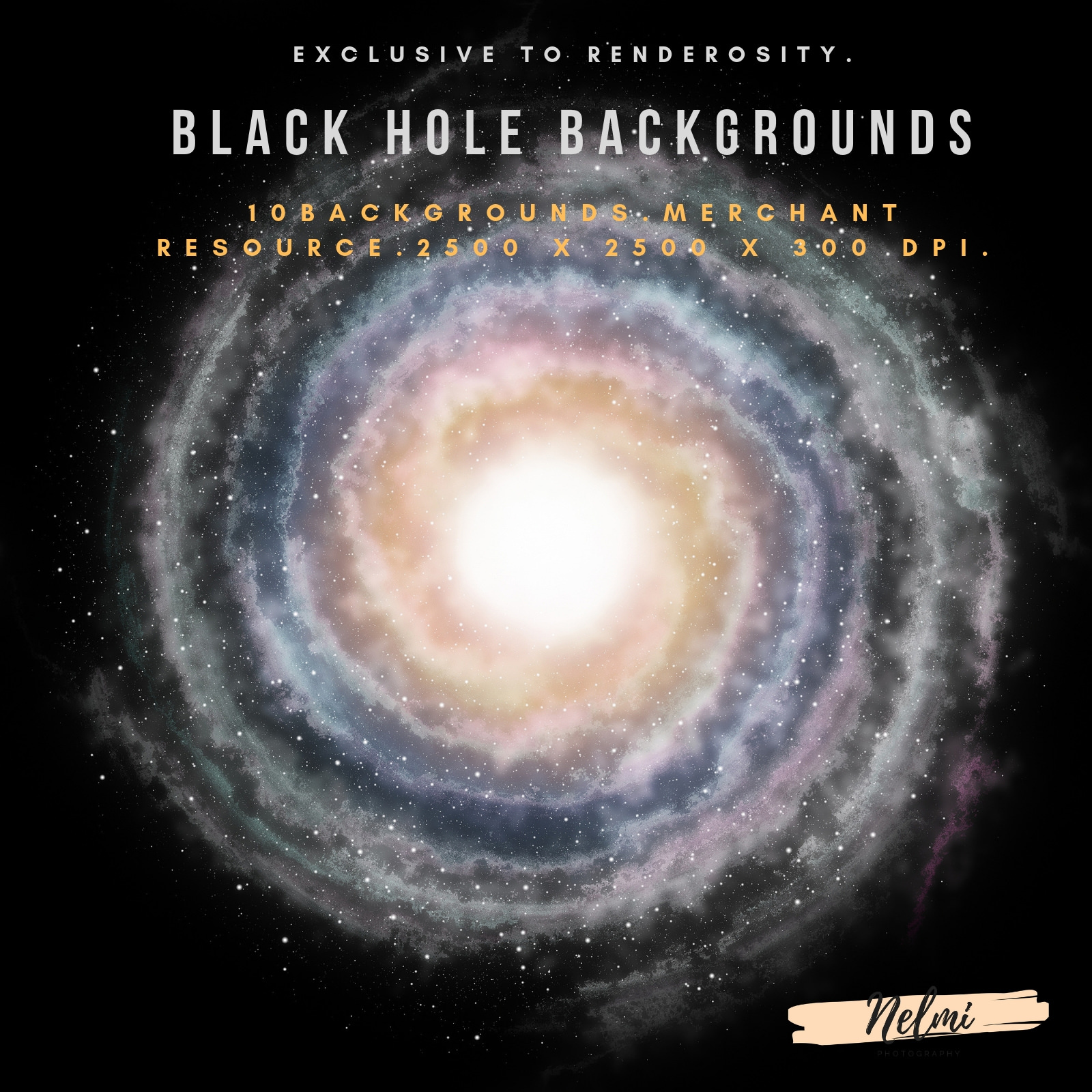 10 Black Hole Backgrounds with stars - Merchant Resource by N/A