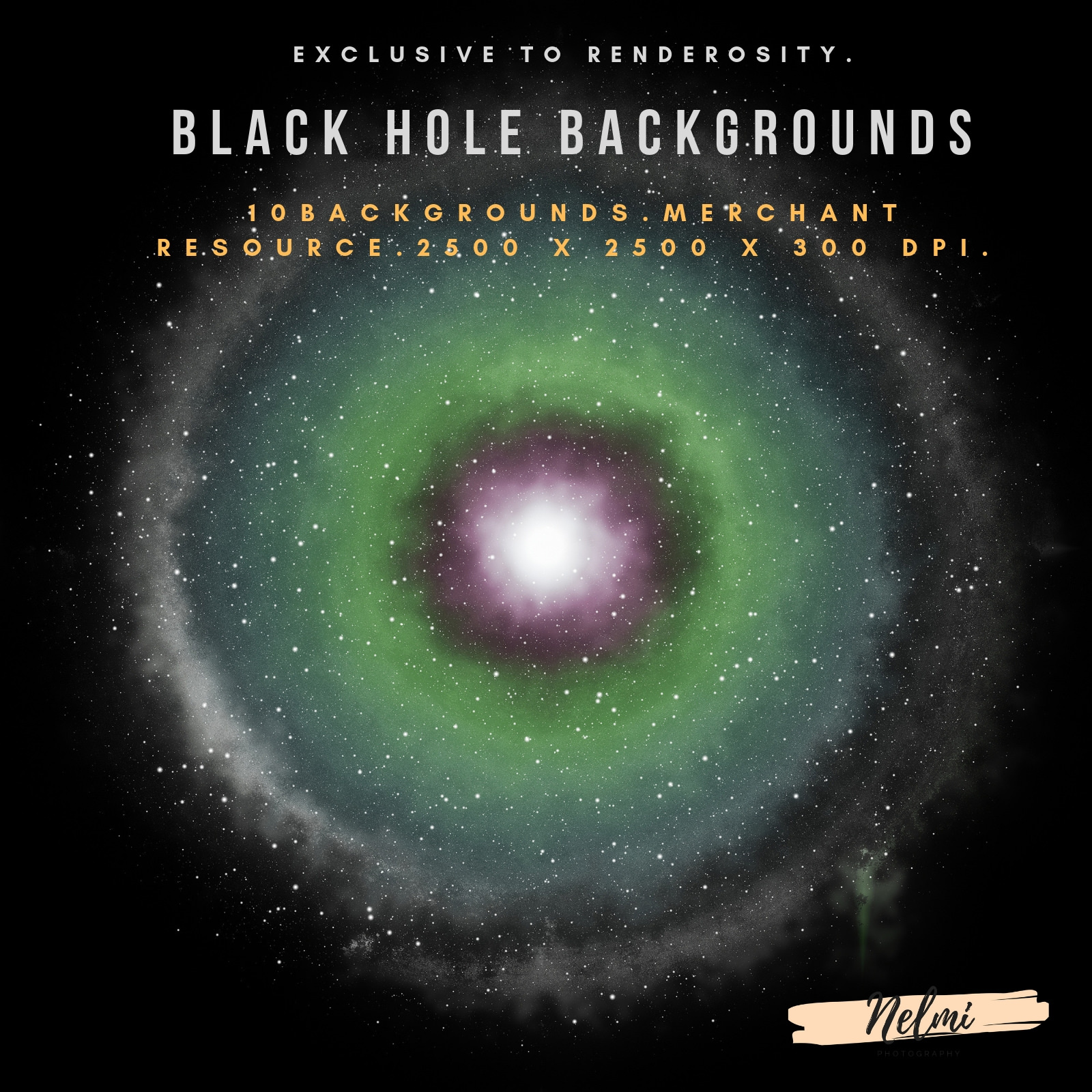 10 Black Hole Backgrounds with stars - Merchant Resource by N/A