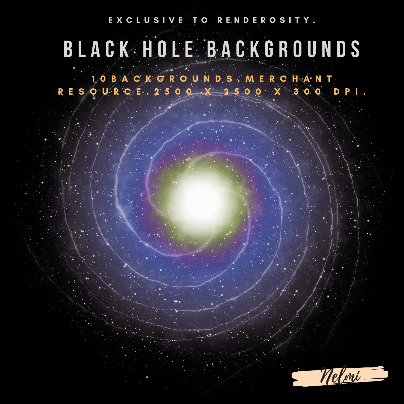 10 Black Hole Backgrounds with stars - Merchant Resource by N/A