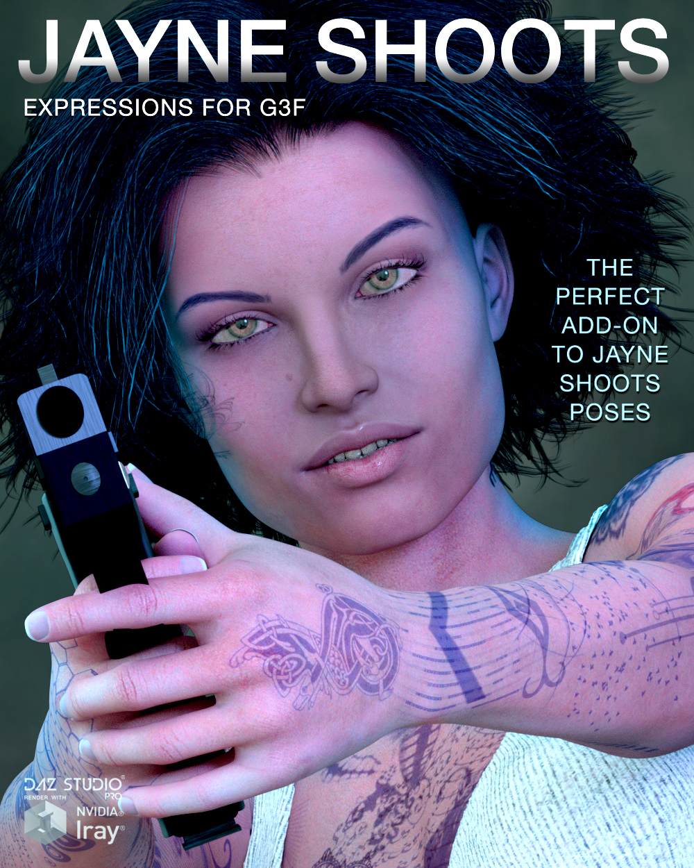 DTG Studios Jayne Shoots Expressions for G3F by N/A
